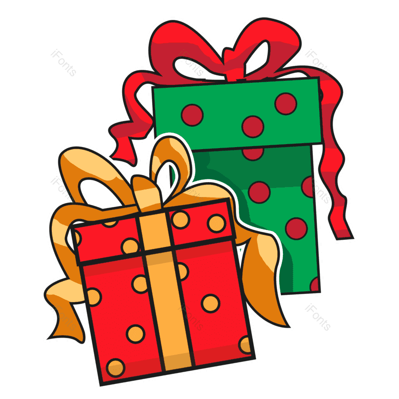 丝带图片,礼盒元素,圣诞礼盒PNG,元旦免抠素材